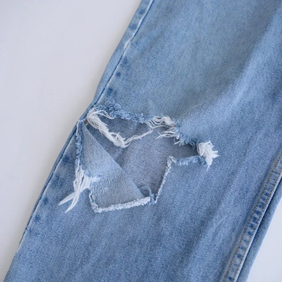 Vintage Ralph Lauren Polo Jeans Company Blue Distressed Relaxed Size 32x30 - Picture 8 of 16